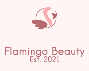 Flamingo - Minimalist Flamingo Bird logo design