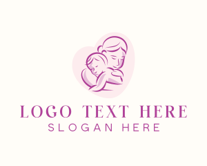 Female - Mother Child Love logo design