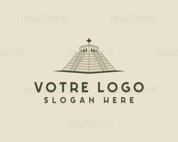 Aztec Historic Pyramid Logo