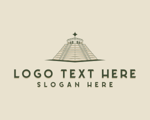 Structure - Aztec Historic Pyramid logo design