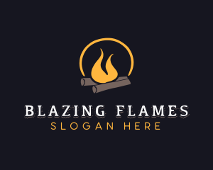 Fire Bonfire Flame logo design