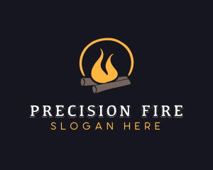 Fire Bonfire Flame logo design