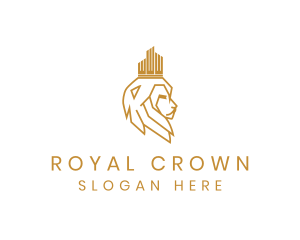 Lion Royal Crown logo design