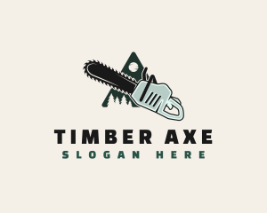 Chainsaw Tree Forest logo design