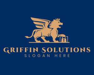 Mythical Griffin Lock logo design