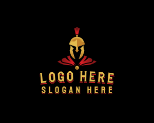 Videogame - Spartan Warrior Knight logo design