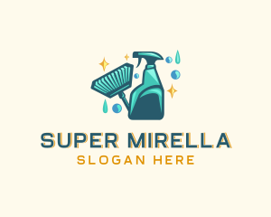 Brush - Broom Disinfection Cleaning logo design
