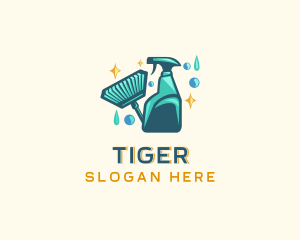 Sweep - Broom Disinfection Cleaning logo design