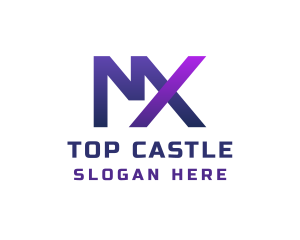 Company Letter MX Monogram Logo