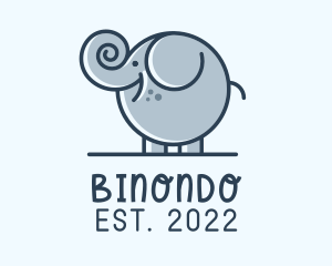 Baby Brand - Cute Round Elephant logo design