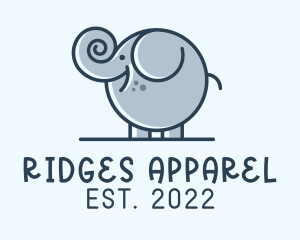 Cute Round Elephant logo design