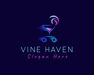 Liquor Bar Drinks Delivery  logo design