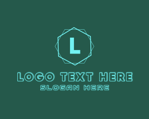 Gadget Store - Tech Glowing Hexagon logo design
