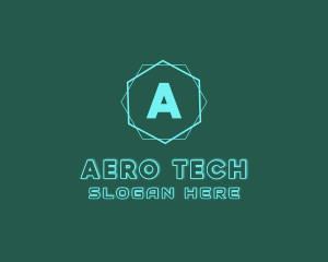 Tech Cyber Hexagon logo design