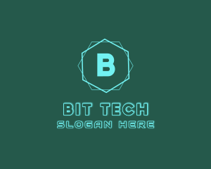 Tech Cyber Hexagon logo design