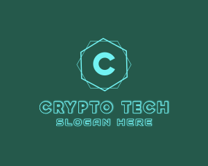 Tech Cyber Hexagon logo design