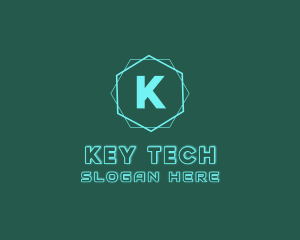 Tech Cyber Hexagon logo design