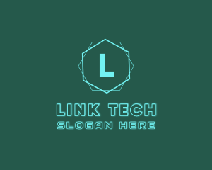 Tech Cyber Hexagon logo design