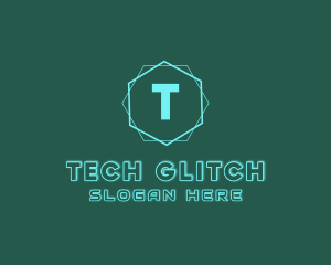 Tech Cyber Hexagon logo design