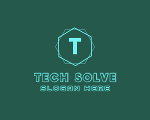 Tech Cyber Hexagon logo design