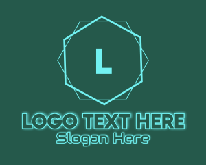Glowing - Green Tech Glowing Letter logo design