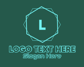 Glow - Green Tech Glowing Letter logo design