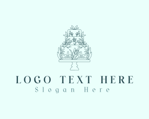 Confectionery - Leafy Floral Cake logo design