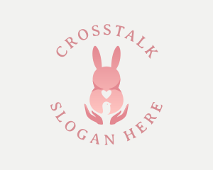 Hands - Easter Rabbit Animal logo design