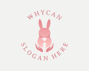 Heart - Easter Rabbit Animal logo design