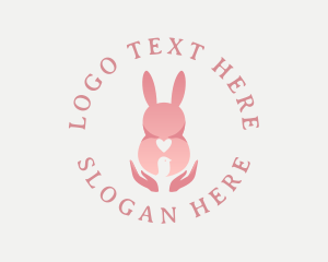 Care - Easter Rabbit Animal logo design