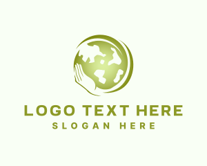 Earth - Globe Hands Foundation logo design