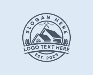 Handyman - House Roof Renovation logo design