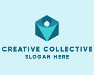 Creative Person Hexagon logo design