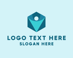 Religion - Creative Person Hexagon logo design