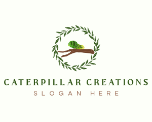 Nature Caterpillar Insect logo design