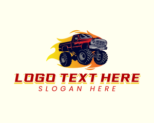 Off Road Vehicle - Monster Truck Motocross logo design