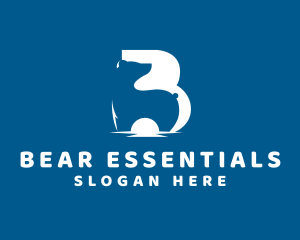 Polar Bear Letter B  logo design