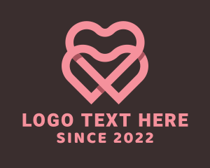 Dating App - Couple Dating Heart logo design