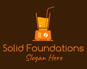 Refreshment - Orange Juice Blender logo design