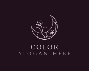 Perfume - Moon Floral Bloom logo design