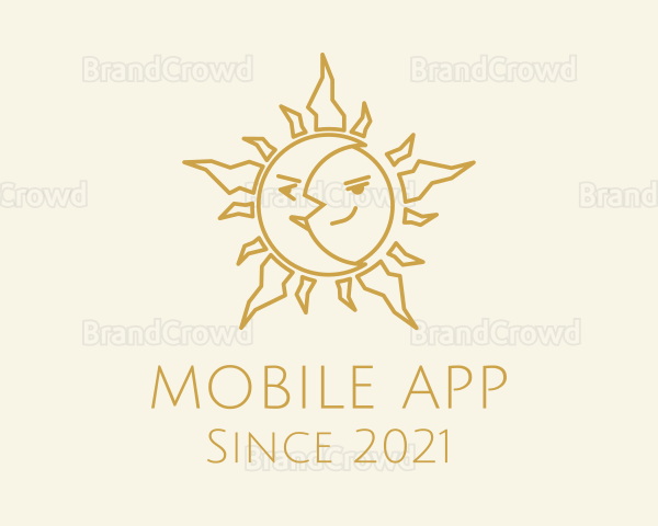 Merged Moon and Sun Logo