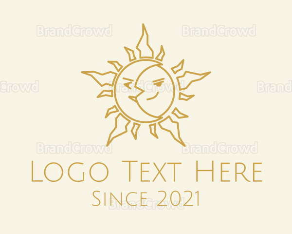 Merged Moon and Sun Logo