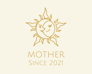 Fortune Telling - Merged Moon and Sun logo design
