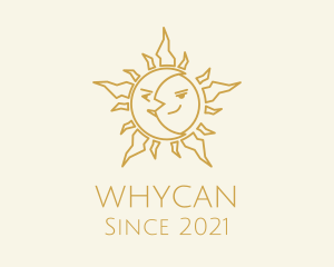 Mystic - Merged Moon and Sun logo design