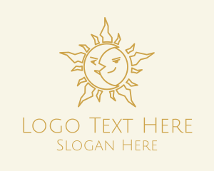 Merged Moon and Sun  Logo