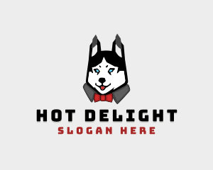 Husky Dog Character logo design