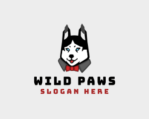 Husky Dog Character logo design