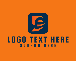 Orange - Startup Modern Business Letter E logo design