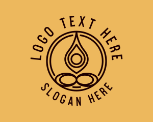 Meditation - Organic Yoga Meditation logo design