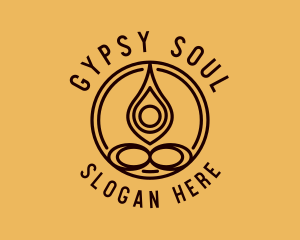 Organic Yoga Meditation logo design